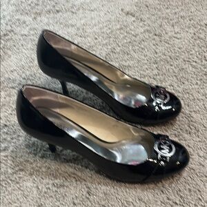 MICHAEL Michael Kors Black Heels with Silver Embellishments